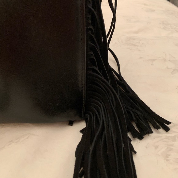 BEBE black fringe bag - Picture 3 of 7